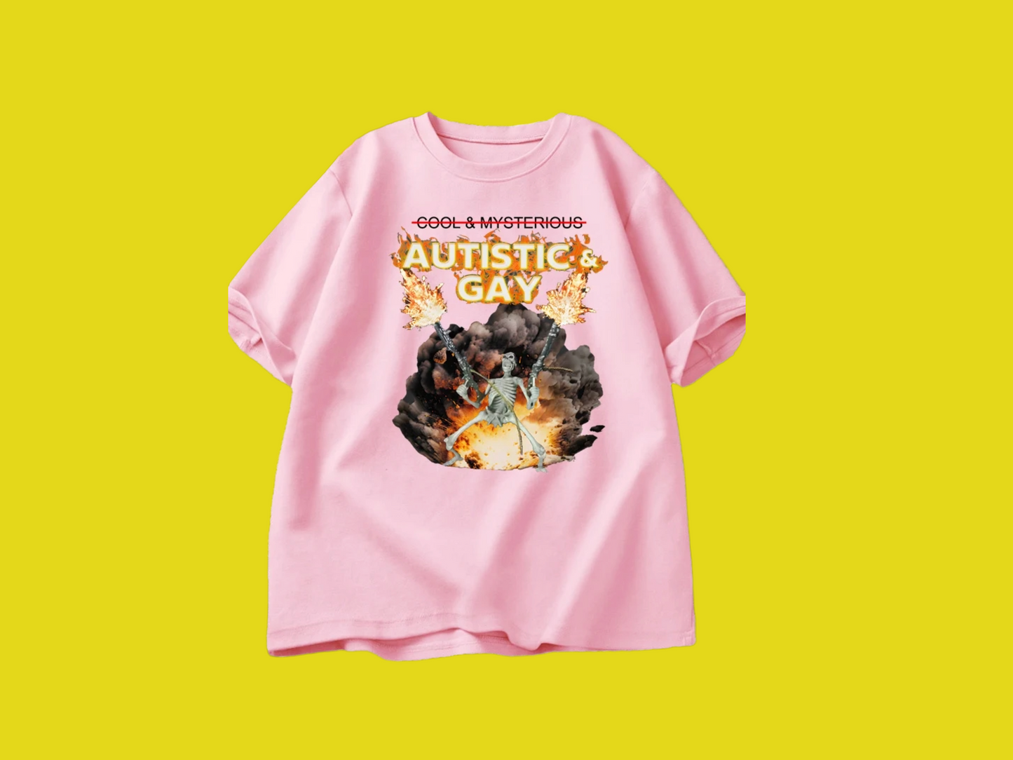 Autistic and Gay Skeleton Tee