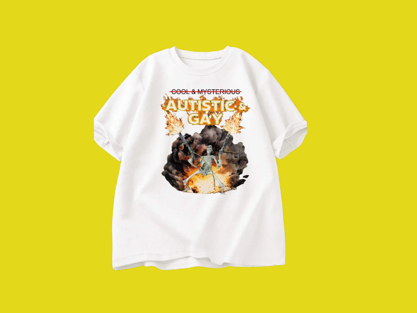 Autistic and Gay Skeleton Tee
