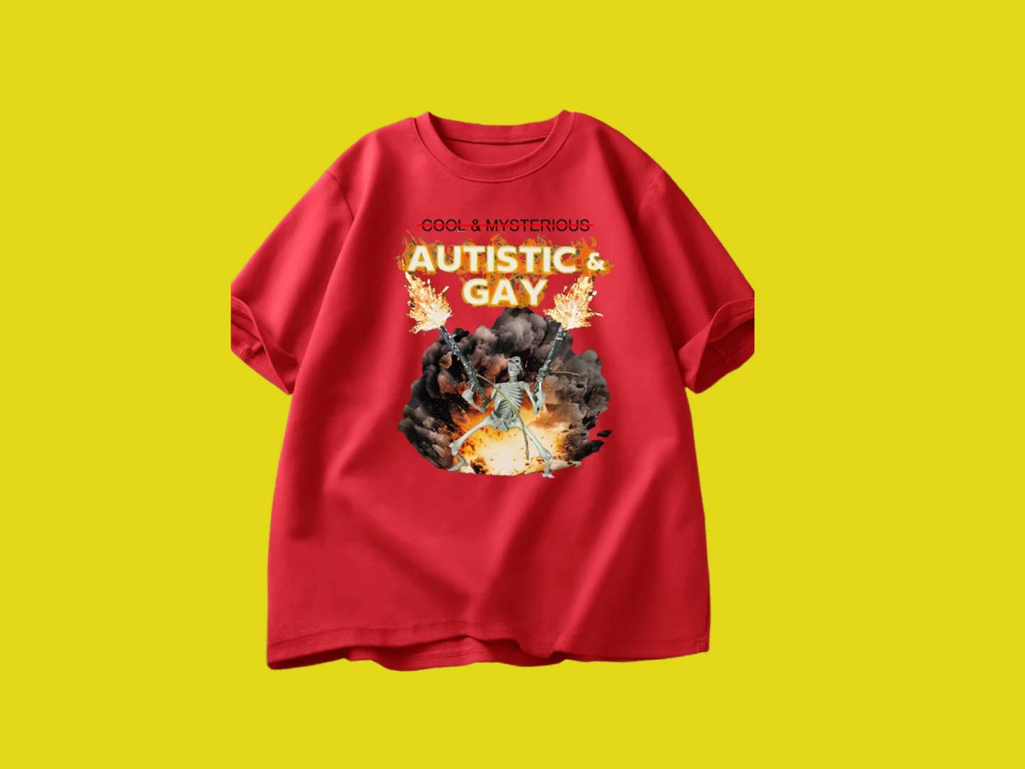 Autistic and Gay Skeleton Tee