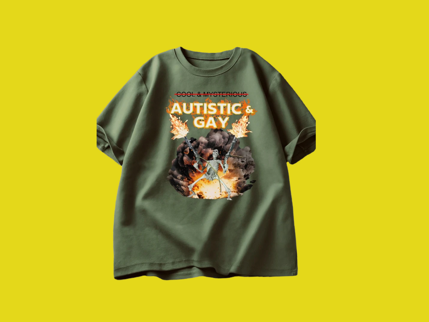 Autistic and Gay Skeleton Tee